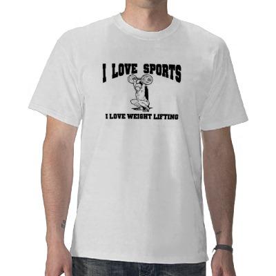 Foto Amo el levantamiento de pesas Camisetas
