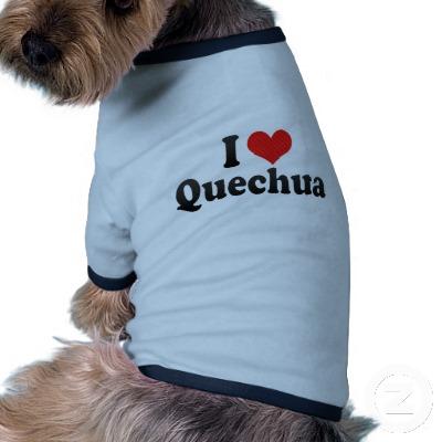 Foto Amo quechua Camiseta De Mascota