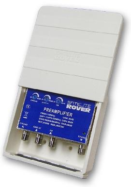 Foto Amplificador de mástil 1e VHF 30dB, 2e UHF 40dB, CON FILTRO...
