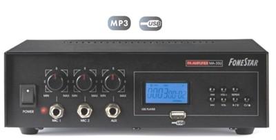 Foto Amplificador Megafonia 30w Entrada Usb Mp3 Micro Aux 4-8-16r Y Linea 100v Bd3816