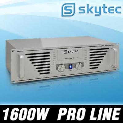 Foto Amplificador Profesional Dj Pa Skytec Amp-1000 1600w Rack 48cm  Plateado Disco