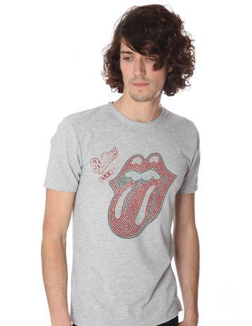 Foto Amplified Vintage Classic Tongue Diamante Tshirt - Grey
