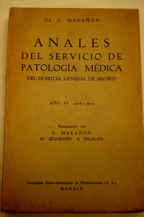 Foto Anales del servicio de patología médica del Hospital general de Madrid