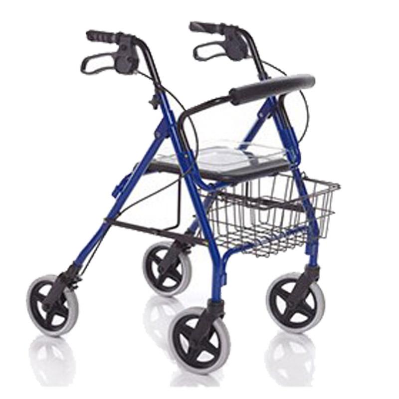 Foto Andador ancianos plegable con ruedas, bandeja,cesta y asiento AD20