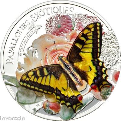 Foto Andorra 2013 5d Papilio Machaon Butterfly Silver Coin 3d Mariposa Moneda Plata
