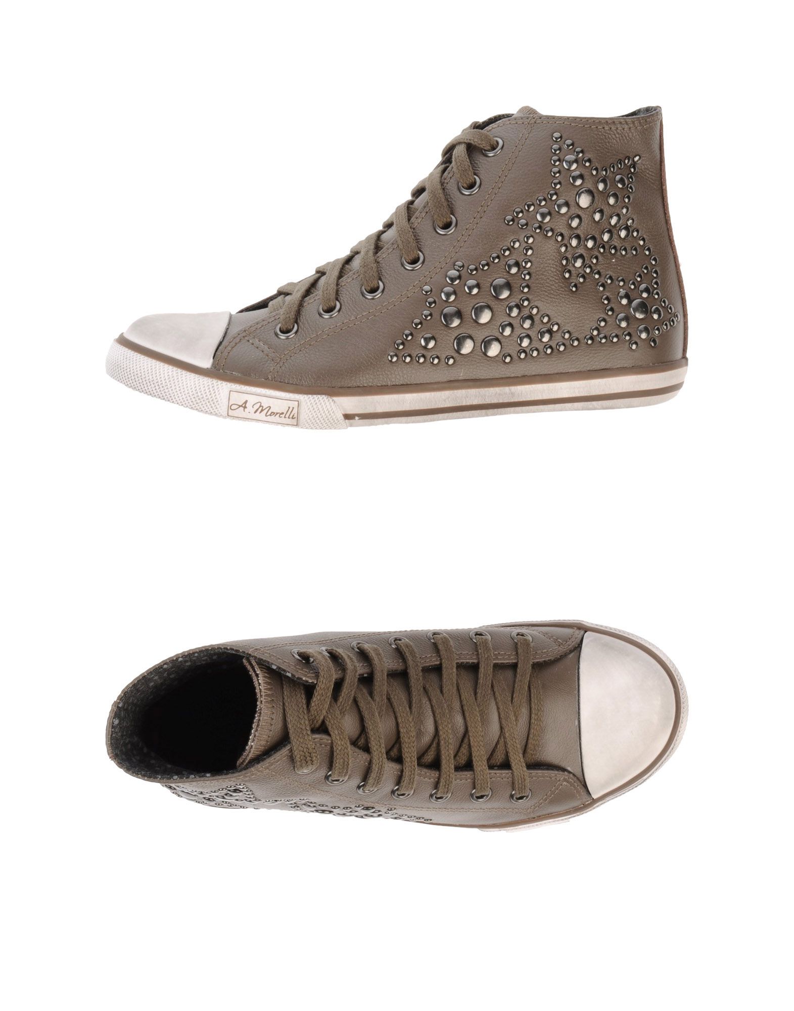Foto andrea morelli sneakers altas Mujer Caqui