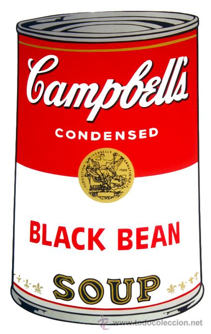 Foto andy warhol campbell s soup: black bean 89 x 58,5 cm