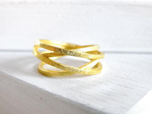 Foto Anillo AROUND THE WORLD chapado