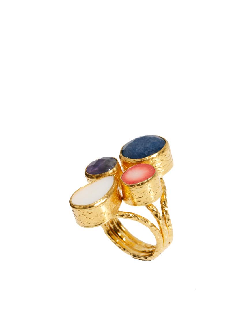 Foto Anillo con cuatro piedras de Ottoman Hands Multicolor