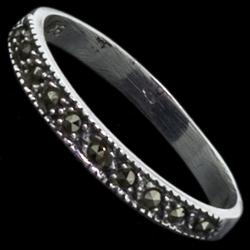 Foto Anillo de plata, marcasita, fino anillo Tamano: 16