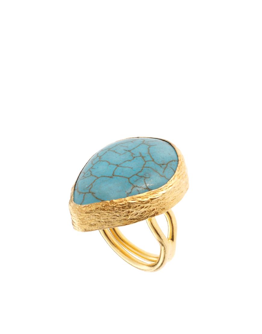 Foto Anillo de tendencia de Ottoman Hands Turquesa