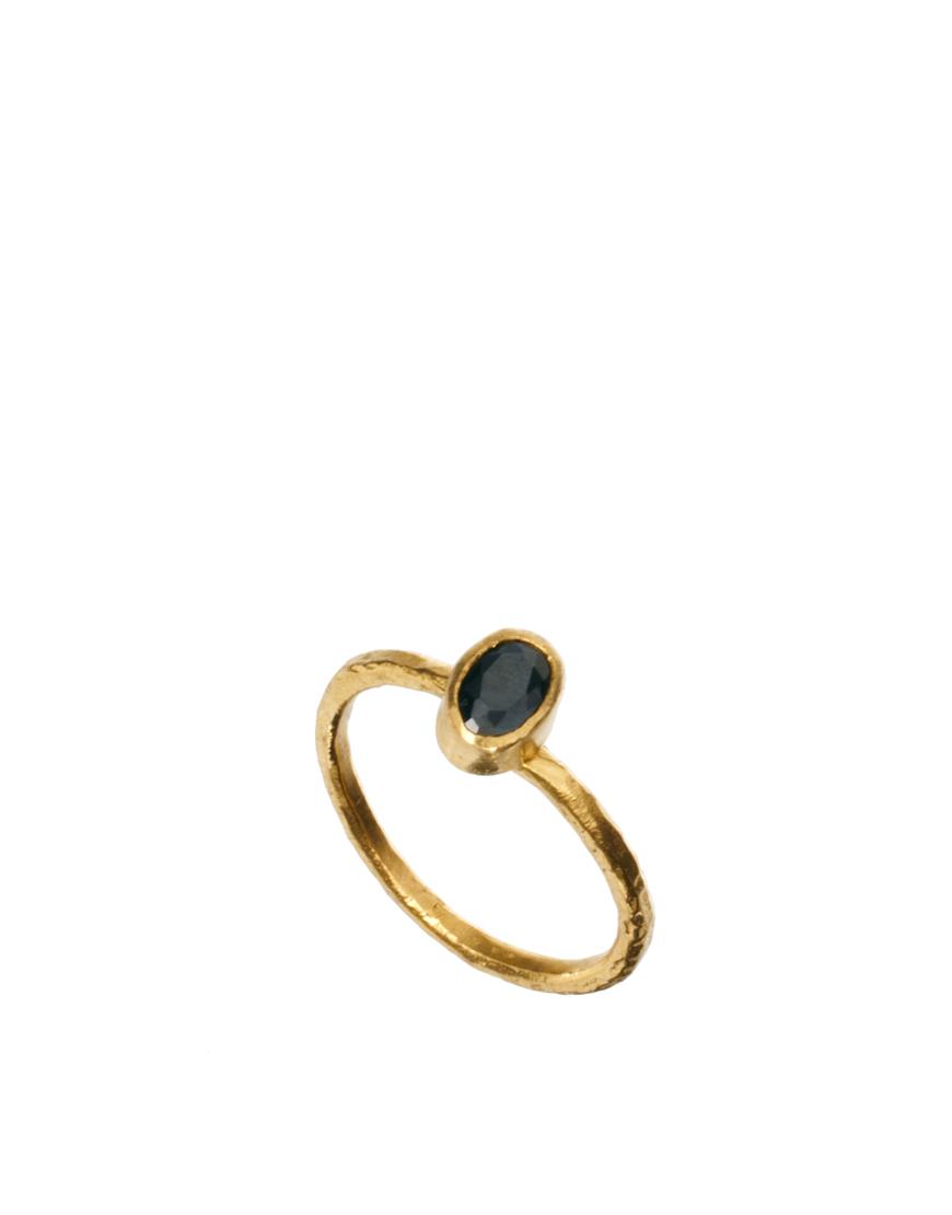 Foto Anillo pequeño y delicado de Ottoman Hands Negro