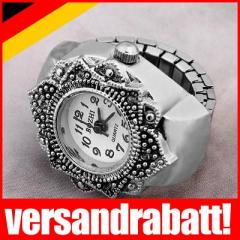 Foto anillo reloj tibet plata flor ajustable nuevo moda 22mm