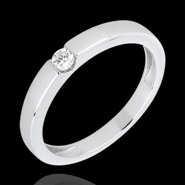 Foto Anillo Solitario sinfonía - oro blanco