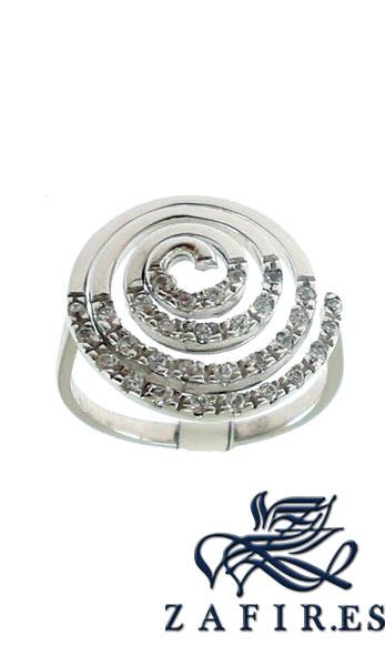 Foto anillos oro blanco - diseno circonitas z1014 - para senora