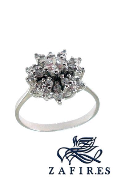 Foto anillos oro blanco - sortija diseno z1025 - para senora