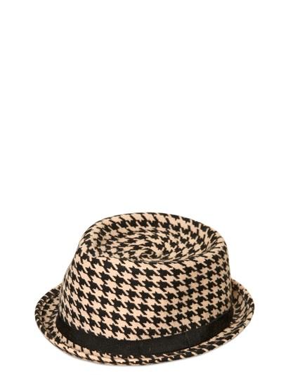 Foto anthony peto sombrero felpa de lana pied de poul hecho a mano