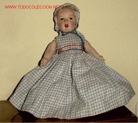 Foto antigua muñeca de la casa pagés años 20 tiene la particularidad d