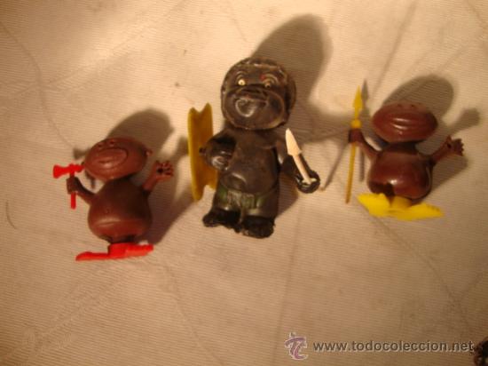 Foto antiguo lote de 3 muñecos los conguitos anuncio de tve todo orig