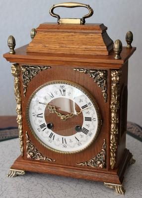 Foto Antiguo Reloj De Sobremesa, Alemania Fms, Tipo Modelo De Bracket. Ref 31