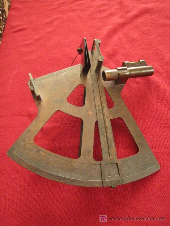Foto antiguo sextante didactico boyce meyer de laton, bronxville, ny