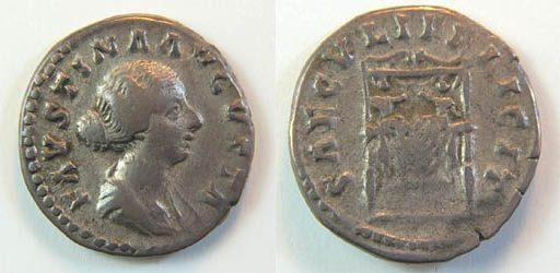 Foto Antike / Römische Kaiserzeit / Faustina Filia Denar, Silber 175
