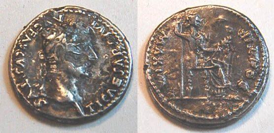 Foto Antike / Römische Kaiserzeit / Tiberius Denar Tribute Penny 36/37 n Ch