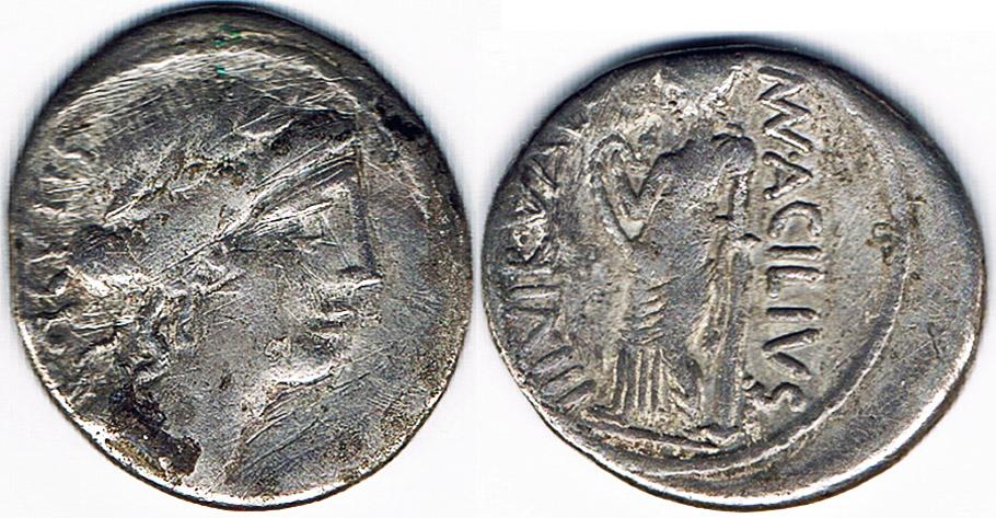 Foto Antike Römische Republik Ar-Denar 49 v Chr