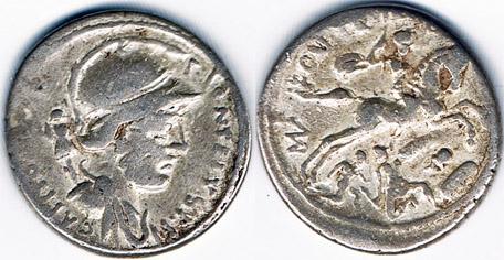 Foto Antike Römische Republik Ar-Denar 55 v Chr