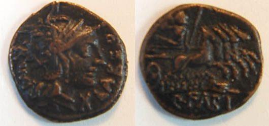 Foto Antike / Römische Republik Denar 124 v Chr