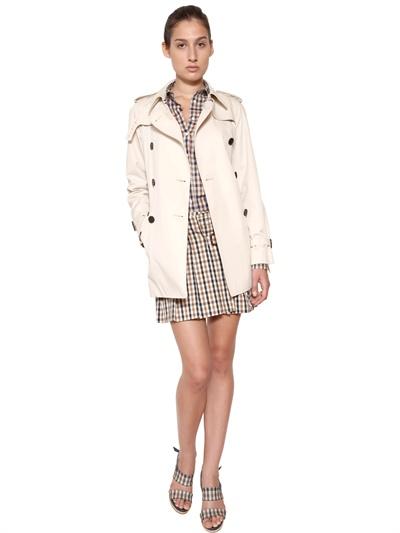 Foto aquascutum abrigo trench de algodón techno corto