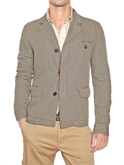 Foto aquascutum chaqueta casual de algodón y lino