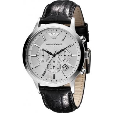 Foto AR2432 Emporio Armani Mens Classic Silver Black Watch