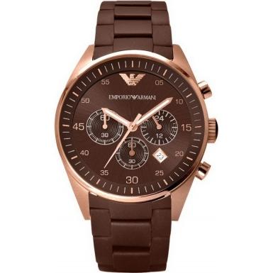 Foto AR5890 Emporio Armani Mens Sports Brown Rose Gold Watch