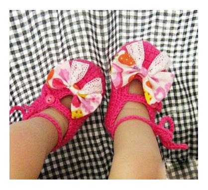Foto Arcos de Rose Crochet Soft Sole Grils beb Crib Sh