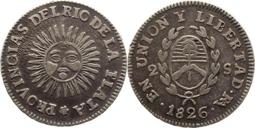 Foto Argentinien 2 Soles 1826