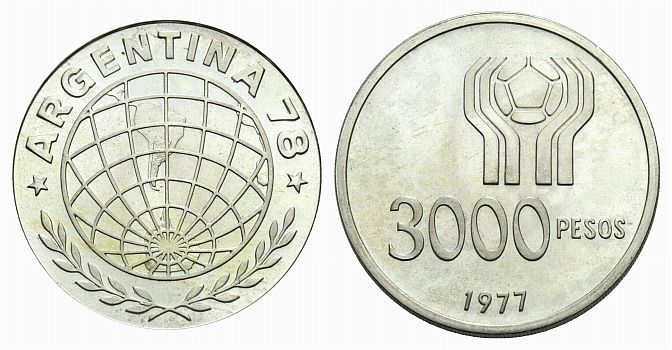 Foto Argentinien 3000 Pesos 1977