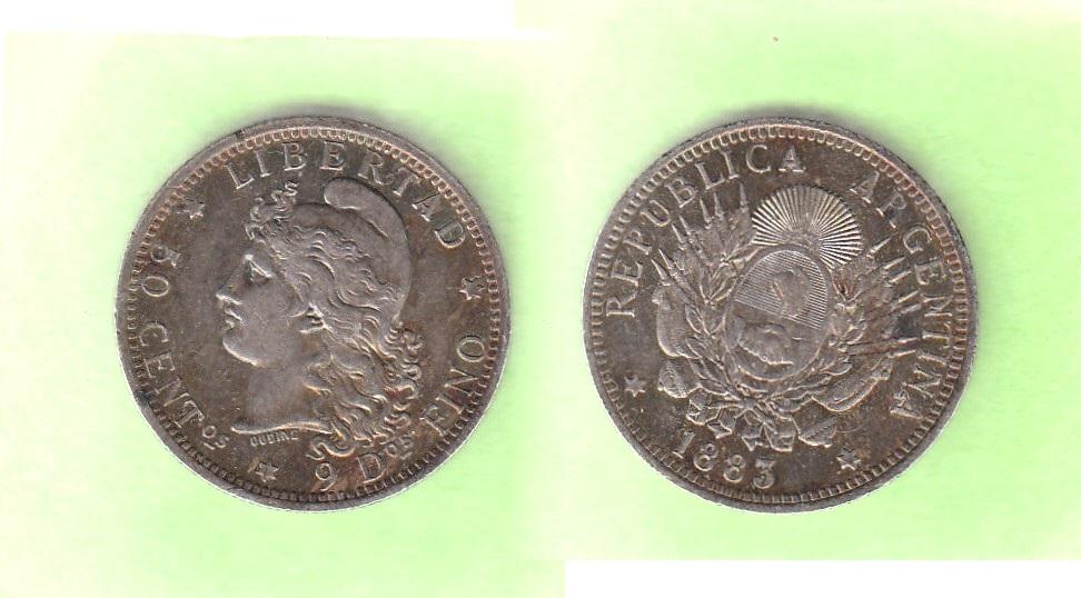 Foto Argentinien 50 Centavos 1883