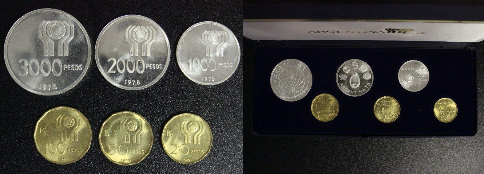 Foto Argentinien Satz 20 Pesos 3000 Pesos 1978