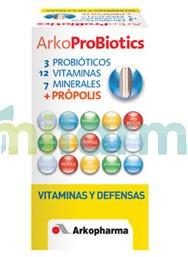 Foto ArkoProBiotics 3 Fermentos 12 Vitaminas 7 Minerales + Propolis Vitaminas y Defensas 30 Comprimidos