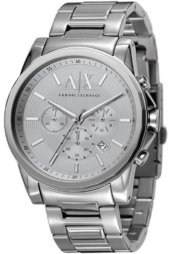 Foto Armani Exchange Gents Smart Silver Tone Bracelet Chronograph Watch AX2058