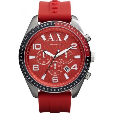 Foto Armani Exchange Mens ACTIVE Red Chronograph Watch Model Number:AX1252