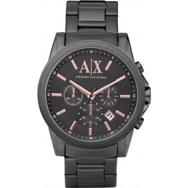 Foto Armani Exchange Mens Grey IP Chronograph Watch Model Number:AX2086