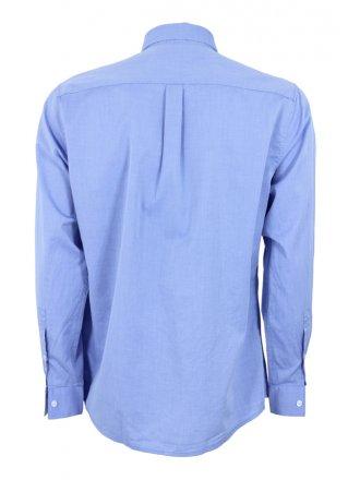 Foto Armani Jeans Button Down Pocket Logo Shirt - Blue Light