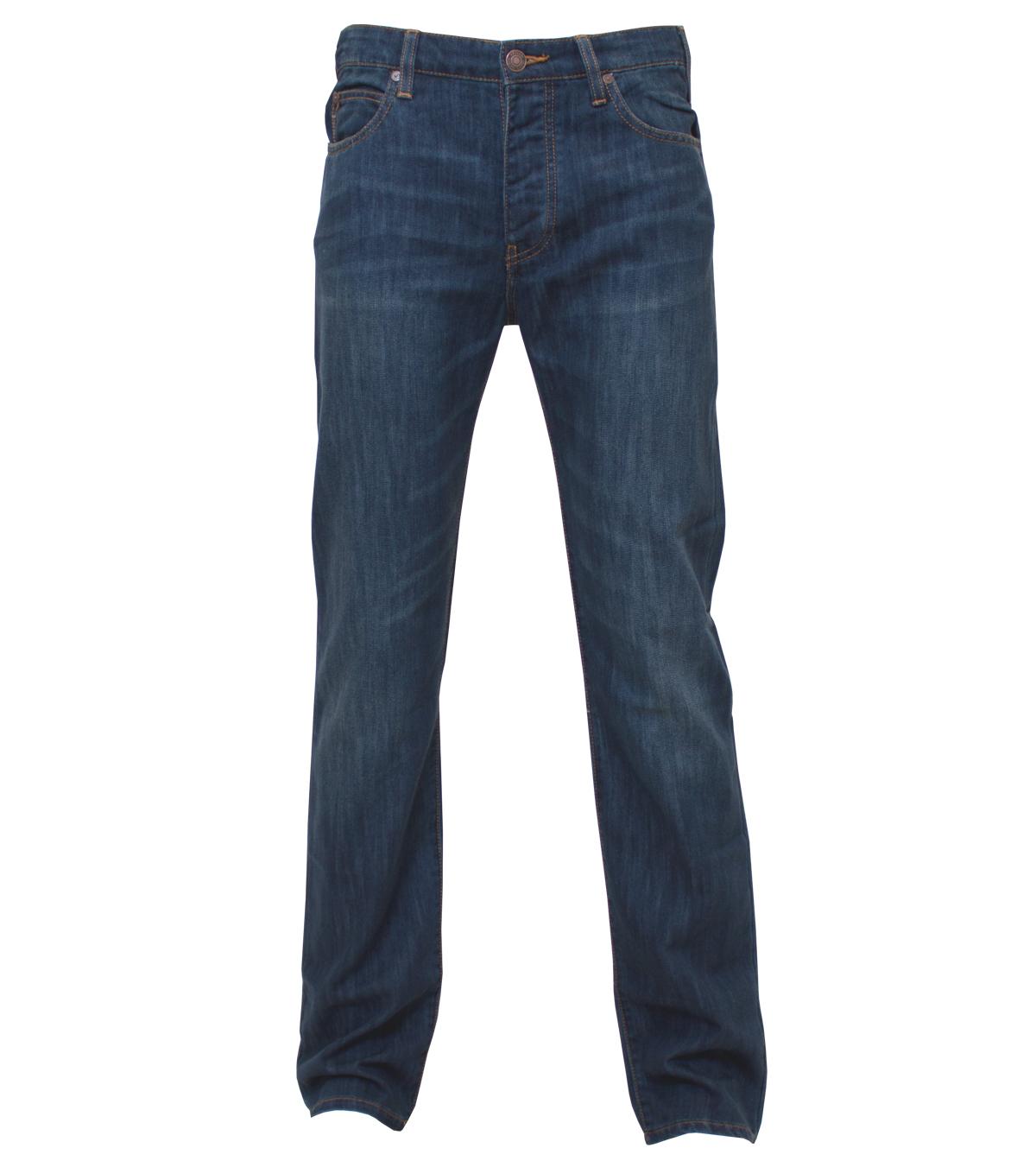 Foto Armani Jeans Dark Blue Washed Lightweight Denim Regular Fit Jeans