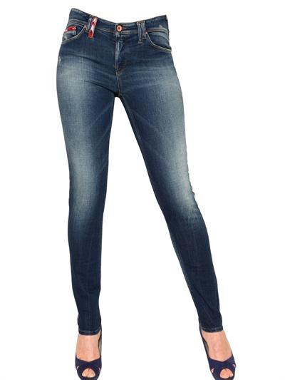 Foto armani jeans jeans en denim bordados 19cm