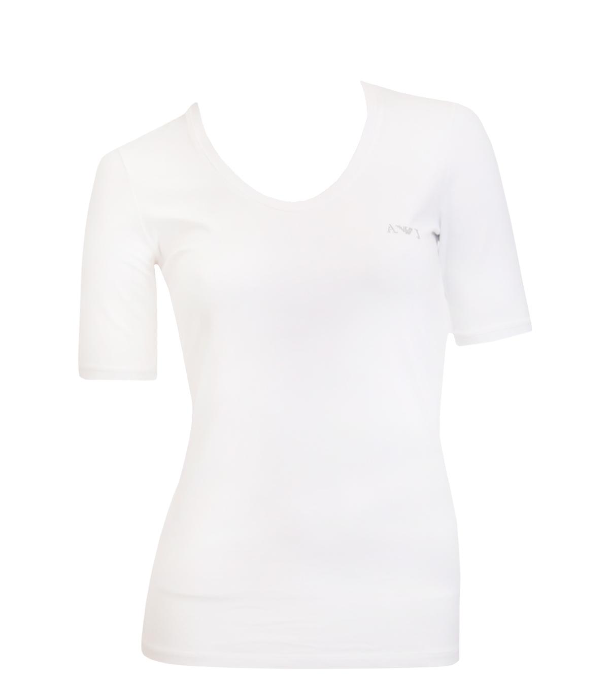 Foto Armani Jeans White Diamanté Logo Round Neck T-Shirt