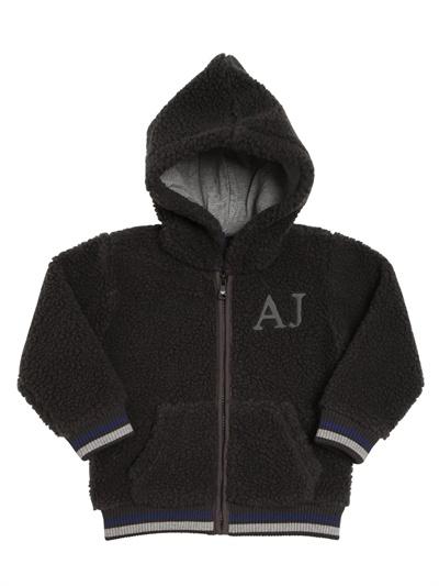 Foto armani junior chaqueta de felpa techno texturizada con capucha