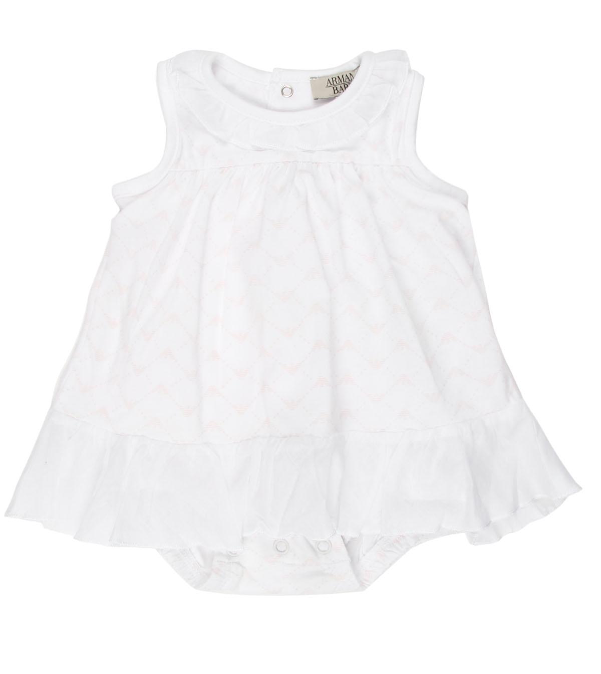 Foto Armani Junior White Frilly Coverall-Newborn