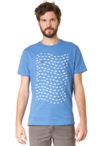 Foto Armedangels James Swarming Fish S/S T-Shirt azure blue